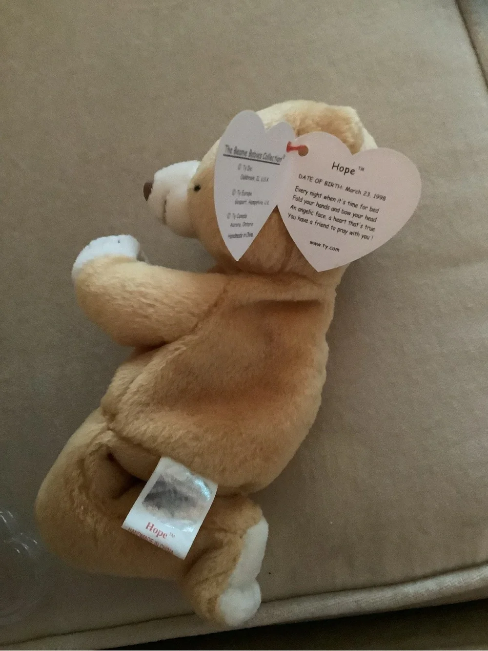 TY Brown Praying Bear Plush Toy - Soft Kids Stuffed Animal - Hope